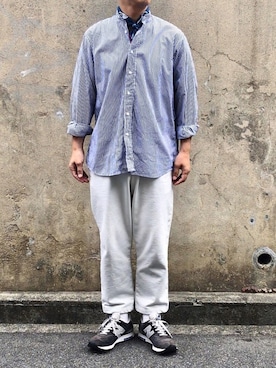「ネイビーコーデ」｜「アイテム（財布/小物）」を使った、okamoさん（メンズ・176cm）の夏コーディネート
