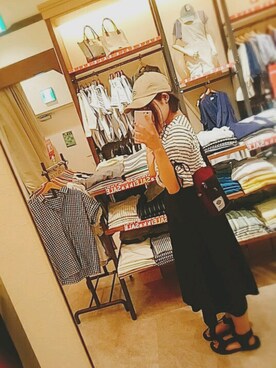「Dickies（ディッキーズ）の【Dickies】ディッキーズ ローキャップ（キャップ、ベージュ系）」を使った、asuさん（レディース）の秋コーディネート