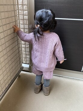 「アイテム（アンサンブル）」を使った、mii-chanさん（キッズ・80cm）の冬コーディネート