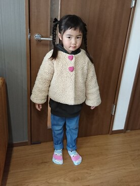 「Samansa Mos2（サマンサ モスモス）のアイテム（ジャケット/アウター）」を使った、m.sさん（キッズ・90cm）の冬コーディネート