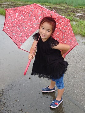 赤ちゃん本舗 アカチャンホンポ の長傘を使ったキッズ人気ファッションコーディネート Wear