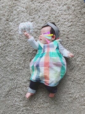 「おんなのこコーデ」｜「アイテム（雑貨/ホビー）」を使った、©︎ocoさん（キッズ・70cm）の春コーディネート