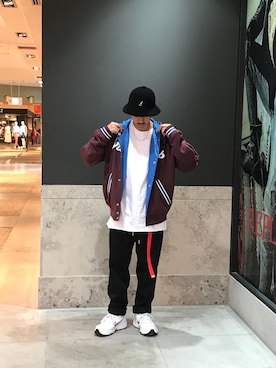 「DIESEL（ディーゼル）のアイテム（スタジャン）」を使った、_hszmさん（メンズ・168cm）の夏コーディネート