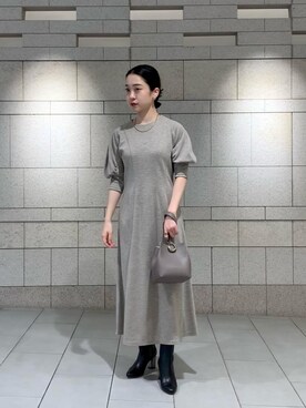 「TOFF&LOADSTONE（トフアンドロードストーン）のアイテム（ハンドバッグ）」を使った、岸原（kishihara）さん（レディース・153cm）の夏コーディネート
