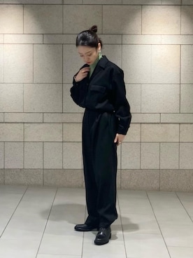 「UNITED ARROWS（ユナイテッドアローズ）のアイテム（オールインワン・サロペット）」を使った、岸原（kishihara）さん（レディース・153cm）の秋コーディネート