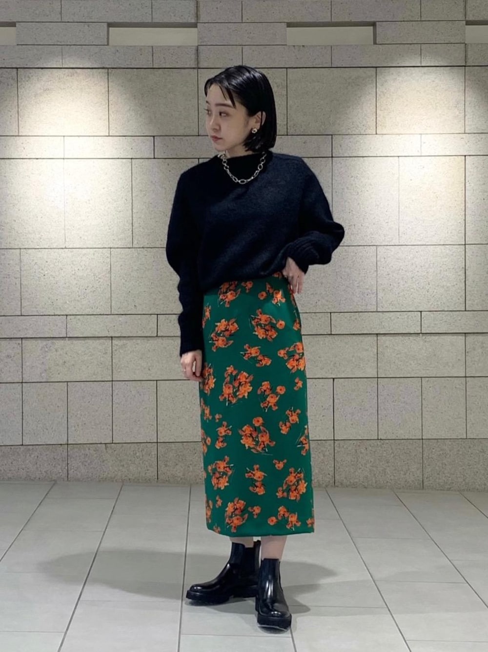 タグ付き ユナイテッドアローズ フラワープリント タイトスカート 花柄 未使用 UNITED ARROWS（ユナイテッドアローズ）の「＜UNITED ARROWS