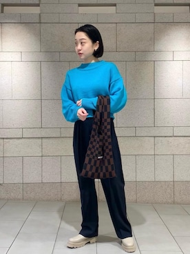 「LASTFRAME（ラストフレーム）のアイテム」を使った、岸原（kishihara）さん（レディース・153cm）の冬コーディネート