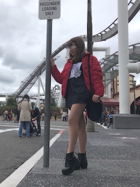 「USJ」｜「アイテム（ブルゾン）」を使った、ariariさん（レディース・165cm）の春コーディネート
