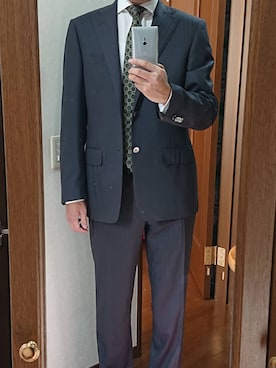 「アイテム（スーツセット）」を使った、corneliani manさん（メンズ・178cm・40代）の春コーディネート