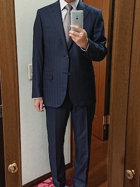 「アイテム（スーツセット）」を使った、corneliani manさん（メンズ・178cm・40代）の春コーディネート