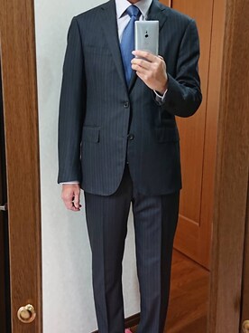 「アイテム（スーツセット）」を使った、corneliani manさん（メンズ・178cm・40代）の春コーディネート