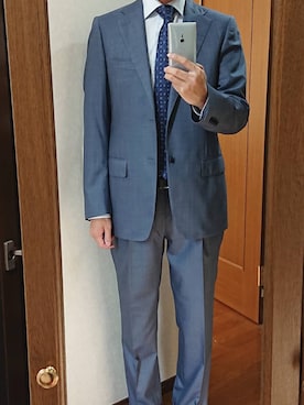 「アイテム（スーツセット）」を使った、corneliani manさん（メンズ・178cm・40代）の春コーディネート