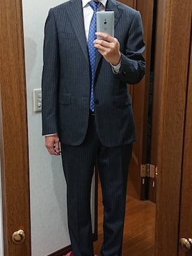 「アイテム（スーツセット）」を使った、corneliani manさん（メンズ・178cm・40代）の春コーディネート