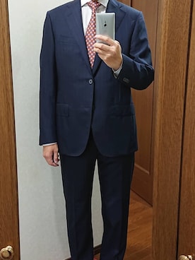 「アイテム（スーツセット）」を使った、corneliani manさん（メンズ・178cm・40代）の春コーディネート