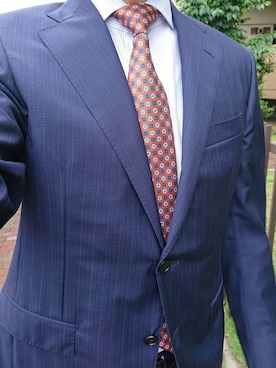 「アイテム（スーツセット）」を使った、corneliani manさん（メンズ・178cm・40代）の春コーディネート