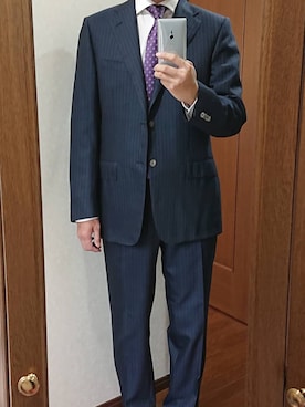 「アイテム（スーツセット）」を使った、corneliani manさん（メンズ・178cm・40代）の春コーディネート
