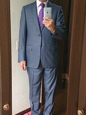 「アイテム（スーツセット）」を使った、corneliani manさん（メンズ・178cm・40代）の春コーディネート