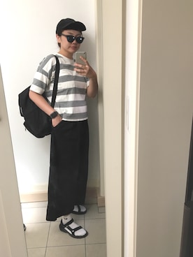 「30代」｜「アイテム（ソックス/靴下）」を使った、つむぎさん（レディース・163cm）の夏コーディネート