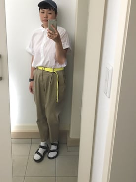 「reca（レカ）のアイテム（帽子）」を使った、つむぎさん（レディース・163cm）の夏コーディネート