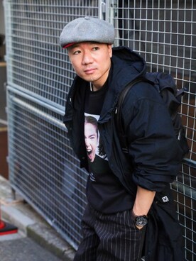 「INVICTA（インヴィクタ）のアイテム」を使った、FUJIさん（メンズ・168cm）の秋コーディネート