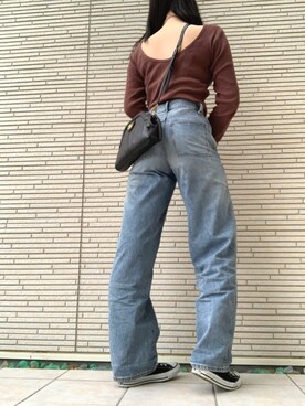 「UU（ユニクロ　アンダーカバー）のアイテム（パンツ）」を使った、mionさん（レディース・168cm）の春コーディネート