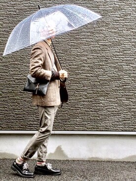 「BEAMS（ビームス）のアイテム（その他シューズ）」を使った、うっしーさん（メンズ・167cm）の春コーディネート