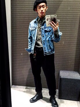 「BRONX（ブロンクス）のアイテム（帽子）」を使った、うっしーさん（メンズ・167cm）の秋コーディネート