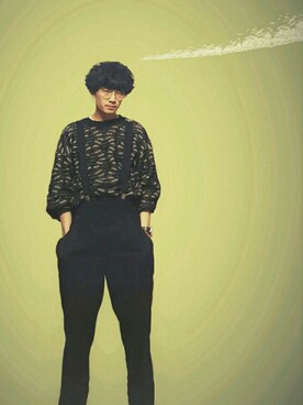 「金子眼鏡（カネコガンキョウ）のKilgore Glasses - Made by Kaneko Optical / ボストン型眼鏡 - 金子眼鏡製（メガネ）」を使った、Yonaさん（メンズ・170cm）の春コーディネート