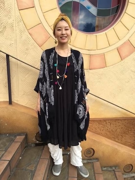 「チャイハネ（チャイハネ）のアイテム（カーディガン/ボレロ）」を使った、ゆかりさん（レディース・161cm）の春コーディネート