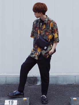 「usedのアイテム（シャツ/ブラウス、その他）」を使った、RIKuさん（メンズ・177cm）の夏コーディネート