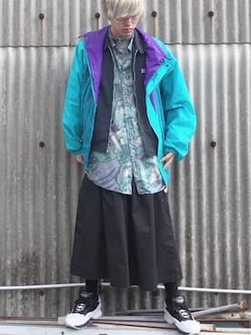 「アイテム（ジャージ）」を使った、RIKuさん（メンズ・177cm・20代）の冬コーディネート