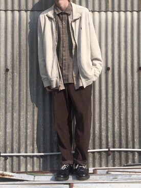 「POLO RALPH LAUREN（ポロ ラルフ ローレン）のアイテム（スウェット、ベージュ系）」を使った、RIKuさん（メンズ・177cm）の春コーディネート