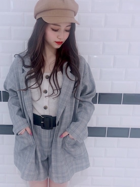 「SpRay（スプレイ）のアイテム（セットアップ）」を使った、SpRay船橋店さん（レディース・153cm）の春コーディネート