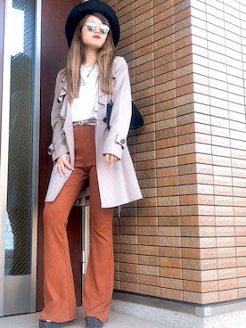 「SpRay（スプレイ）のアイテム（パンツ）」を使った、SpRay船橋店さん（レディース・155cm）の春コーディネート