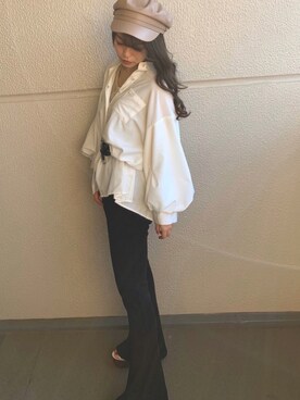 「SpRay（スプレイ）のアイテム（パンツ）」を使った、SpRay船橋店さん（レディース・153cm）の春コーディネート