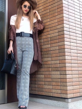 「SpRay（スプレイ）のアイテム（パンツ）」を使った、SpRay船橋店さん（レディース・155cm）の春コーディネート