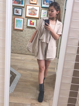 「SpRay（スプレイ）のアイテム（セットアップ）」を使った、SpRay船橋店さん（レディース・155cm）の春コーディネート