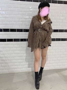 「SpRay（スプレイ）のアイテム（ハンチング/ベレー帽）」を使った、SpRay船橋店さん（レディース・155cm）の春コーディネート