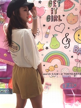 「SpRay（スプレイ）のアイテム（パンツ）」を使った、SpRay船橋店さん（レディース・153cm）の夏コーディネート