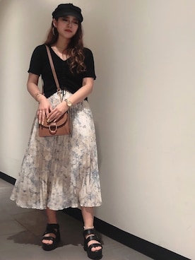 「SpRay（スプレイ）のアイテム（帽子）」を使った、SpRay船橋店さん（レディース・160cm）の夏コーディネート