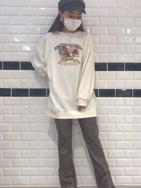 「SpRay（スプレイ）のアイテム（パンツ）」を使った、SpRay船橋店さん（レディース・155cm）の秋コーディネート