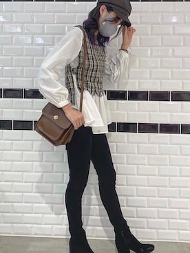 「SpRay（スプレイ）のアイテム（パンツ）」を使った、SpRay船橋店さん（レディース・170cm）の冬コーディネート