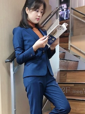 「Perfect Suit FActory（パーフェクトスーツファクトリー）のアイテム」を使った、0493psfaさん（レディース・160cm）の秋コーディネート