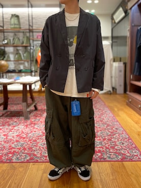 「ESSAY（エッセイ）のアイテム（パンツ）」を使った、wataruidehashiさん（メンズ・170cm）の春コーディネート