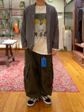 「ESSAY（エッセイ）のアイテム（パンツ）」を使った、wataruidehashiさん（メンズ・170cm）の春コーディネート