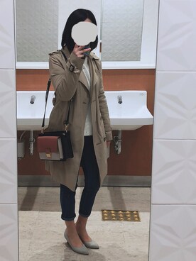 「RANDA（ランダ）の3E/ストレスフリー/サイドオープンパンプス（パンプス）」を使った、あらいめぐみさん（レディース・154cm）の春コーディネート