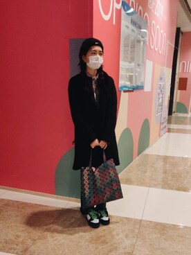 「NIKE(ナイキ)のアイテム(ハンチング/ベレー帽)」を使った、pytiさん(レディース・157cm)の春コーディネート