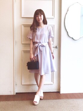 Majestic Legon マジェスティックレゴン の コットンレーススリーブワンピース ワンピース Wear