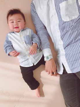 「MARK MCNAIRY（マークマクナイリー）のアイテム」を使った、KotaMashi6さん（キッズ・70cm）の秋コーディネート