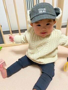 「9ヶ月」｜「アイテム（その他）」を使った、KotaMashi6さん（キッズ・70cm）の冬コーディネート